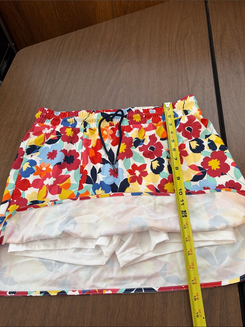 St. John's Bay Floral Active Skort - Red, Yellow, Blue, Navy